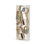Casa si Gradina - Mobilier - Biblioteci si rafturi - Biblioteci - Biblioteca, Hanah Home, pal melaminat, alb si stejar, 63x24x153.6 cm - Infinity.ro