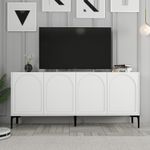 Casa si Gradina - Mobilier - Comode si corpuri - Console - Consola, Hanah Home, pal melaminat, alb si negru, 180x35x79 cm - Infinity.ro