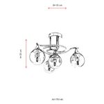Casa si Gradina - Corpuri si surse de iluminat - Lustre si pendule - Candelabru, Opviq, metal, crom, 20x55 cm - Infinity.ro