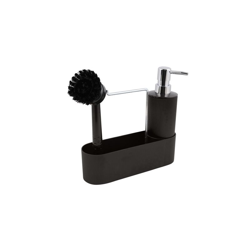 Casa si Gradina - Bucatarie si vesela - Organizare si depozitare bucatarie - Dispensere detergent - Set bucatarie, Hermia, plastic, negru, 2 piese - Infinity.ro
