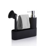 Casa si Gradina - Bucatarie si vesela - Organizare si depozitare bucatarie - Dispensere detergent - Set bucatarie, Hermia, plastic, negru, 2 piese - Infinity.ro
