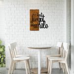 Casa si Gradina - Decoratiuni - Decoratiuni perete - Accesoriu decorativ de perete, Wallxpert, lemn si metal, nuc si negru, 47x58 cm, 899SKL1335 - Infinity.ro
