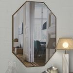 Casa si Gradina - Decoratiuni - Oglinzi - Oglinda decorativa, Hanah Home, panou aglomerat melaminat, nuc, 45x70x2 cm - Infinity.ro