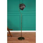 Casa si Gradina - Corpuri si surse de iluminat - Veioze si lampi - Lampadare - Lampadar, Opviq, metal, negru, abajur iuta, 165 cm - Infinity.ro
