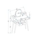 Casa si Gradina - Mobilier - Comode si corpuri - Masute de toaleta - Masa de machiaj, Hanah Home, panou aglomerat cu melamina, alb, 90x35x131 cm - Infinity.ro