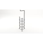 Casa si Gradina - Sanitare - Suporturi si accesorii baie - Suporturi baie - Suport hartie igienica, Hermia, metal, negru, 15x15x55 cm - Infinity.ro