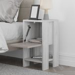 Casa si Gradina - Mobilier - Comode si corpuri - Noptiere - Noptiera, Hanah Home, pal melaminat, alb si moka deschis, 30x30x55 cm - Infinity.ro