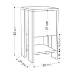 Casa si Gradina - Mobilier - Comode si corpuri - Noptiere - Noptiera, Hanah Home, pal melaminat, alb si moka deschis, 30x30x55 cm - Infinity.ro