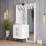 Casa si Gradina - Mobilier - Organizare si depozitare - Cuiere - Cuier hol, Hanah Home, pal melaminat, alb, 120x35x200 cm, 845HCT4228 - Infinity.ro