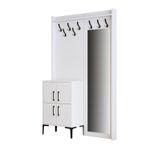 Casa si Gradina - Mobilier - Organizare si depozitare - Cuiere - Cuier hol, Hanah Home, pal melaminat, alb, 120x35x200 cm, 845HCT4228 - Infinity.ro