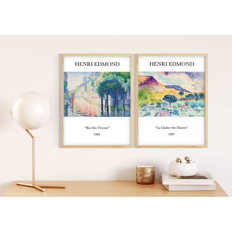 Casa si Gradina - Decoratiuni - Tablouri - Tablou decorativ cu rama, Wallxpert, mdf, multicolor, 50x70 cm, set 2 bucati, 693BSE1986 - Infinity.ro