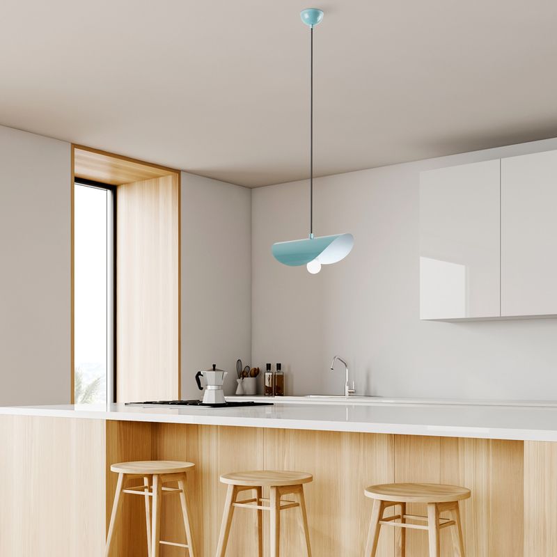 Casa si Gradina - Corpuri si surse de iluminat - Lustre si pendule - Candelabru, Opviq, metal, turcoaz, diametru 30 cm, inaltime reglabila, 892OPV1968 - Infinity.ro