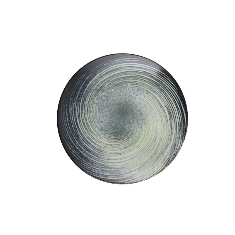 Casa si Gradina - Bucatarie si vesela - Vesela si tacamuri - Servicii de masa - Serviciu de masa 24 piese, Hermia, portelan, crem verde negru - Infinity.ro