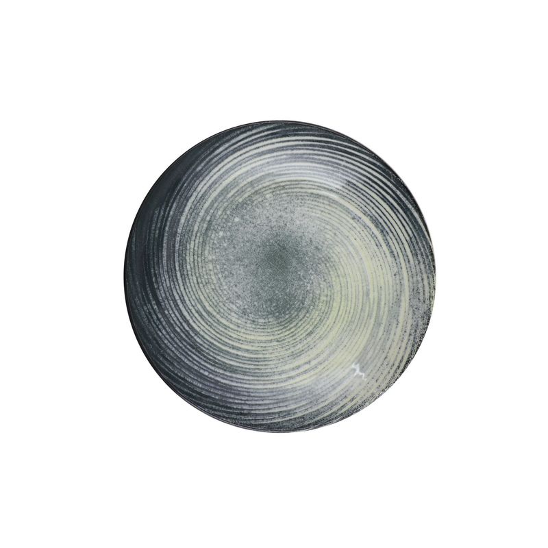 Casa si Gradina - Bucatarie si vesela - Vesela si tacamuri - Servicii de masa - Serviciu de masa 24 piese, Hermia, portelan, crem verde negru - Infinity.ro