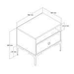 Casa si Gradina - Mobilier - Comode si corpuri - Noptiere - Noptiera, Hanah Home, pal melaminat, alb, 56x40x50.8 cm - Infinity.ro