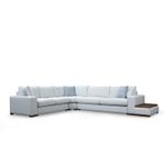 Casa si Gradina - Mobilier - Canapele si coltare - Coltare - Coltar, Hanah Home, lemn fag si pal, alb, 282x363x95 cm - Infinity.ro