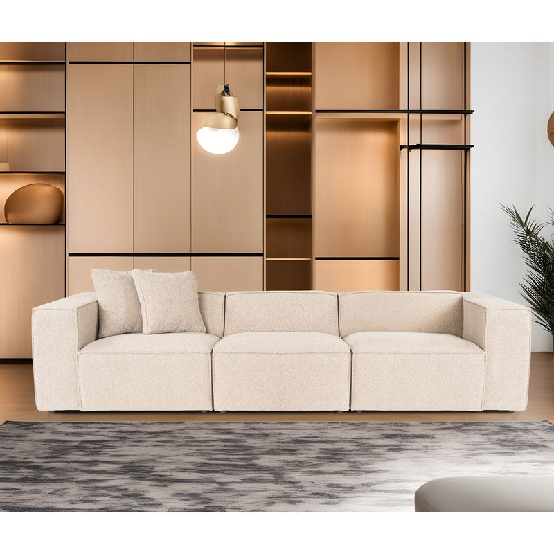 Casa si Gradina - Mobilier - Canapele si coltare - Canapele - Canapea 3 locuri, Hanah Home, in, piersica, 303x108x65 cm - Infinity.ro