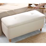 Casa si Gradina - Mobilier - Canapele si coltare - Banchete - Puf cu spatiu de depozitare, Atelier Del Sofa, bumbac si in, crem, 100x45x41 cm - Infinity.ro