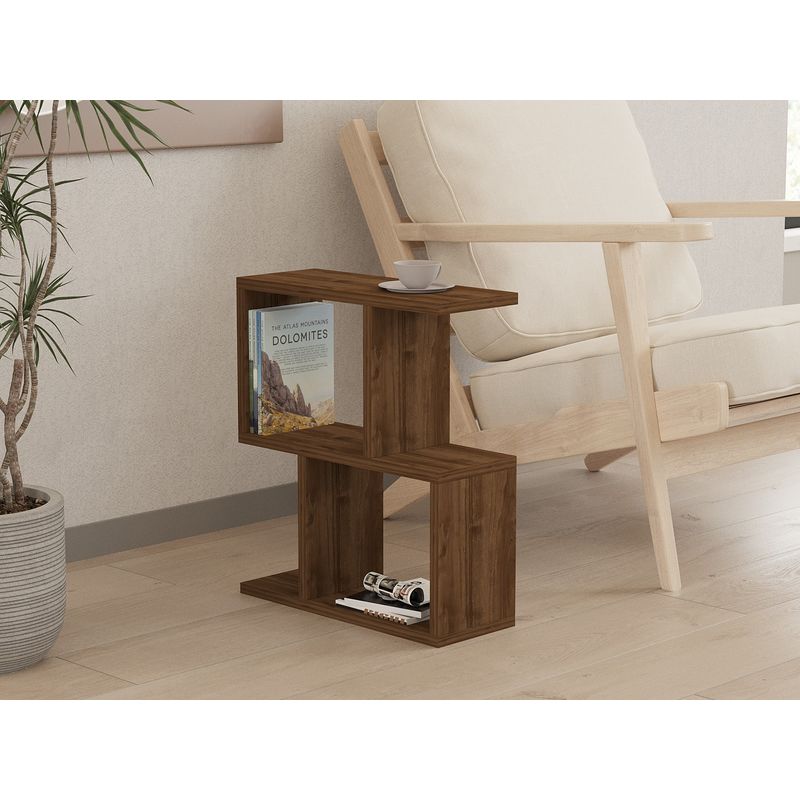 Casa si Gradina - Mobilier - Mese si birouri - Mese living - Masa laterala, Hanah Home, pal melaminat, nuc, 45x17x51.4 cm - Infinity.ro