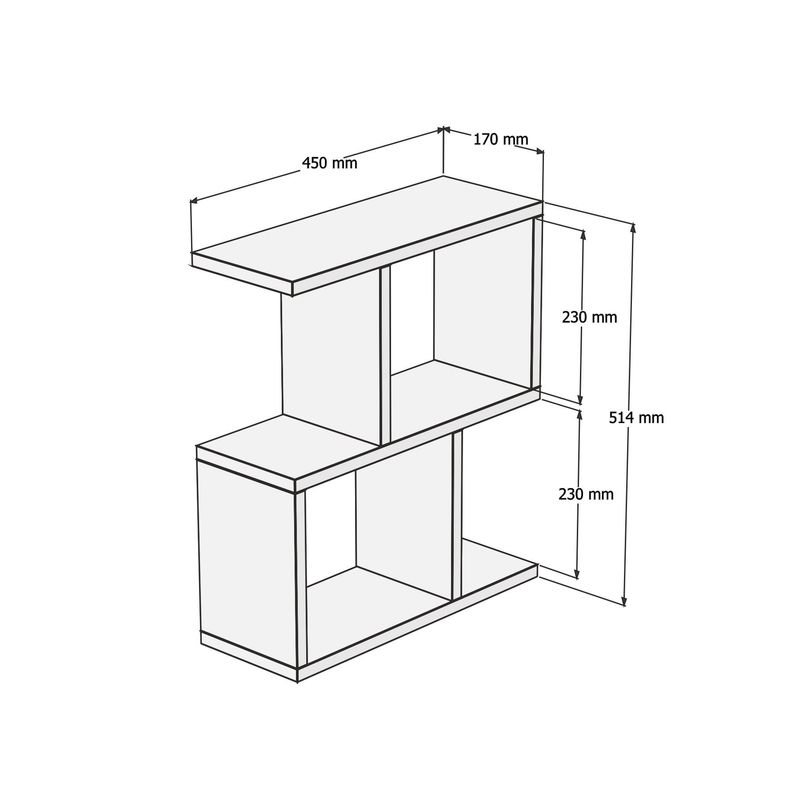 Casa si Gradina - Mobilier - Mese si birouri - Mese living - Masa laterala, Hanah Home, pal melaminat, nuc, 45x17x51.4 cm - Infinity.ro