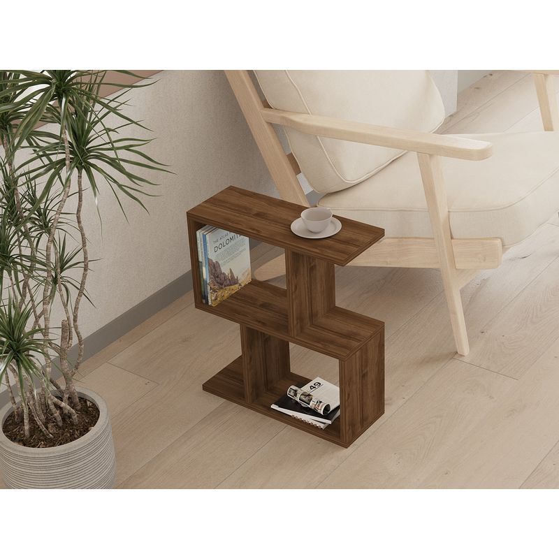 Casa si Gradina - Mobilier - Mese si birouri - Mese living - Masa laterala, Hanah Home, pal melaminat, nuc, 45x17x51.4 cm - Infinity.ro