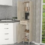 Casa si Gradina - Mobilier - Mobilier baie - Corpuri baie - Dulap baie, Hanah Home, pal melaminat, travertin, 35x31.3x179 cm - Infinity.ro