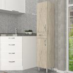 Casa si Gradina - Mobilier - Mobilier baie - Corpuri baie - Dulap baie, Hanah Home, pal melaminat, travertin, 35x31.3x179 cm - Infinity.ro