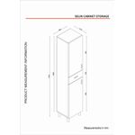 Casa si Gradina - Mobilier - Mobilier baie - Corpuri baie - Dulap baie, Hanah Home, pal melaminat, travertin, 35x31.3x179 cm - Infinity.ro