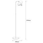 Casa si Gradina - Corpuri si surse de iluminat - Veioze si lampi - Lampadare - Lampadar, Opviq, metal, negru cupru, 40x28x150 cm - Infinity.ro