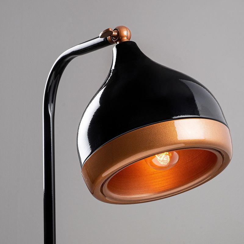 Casa si Gradina - Corpuri si surse de iluminat - Veioze si lampi - Lampadare - Lampadar, Opviq, metal, negru cupru, 40x28x150 cm - Infinity.ro