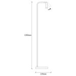 Casa si Gradina - Corpuri si surse de iluminat - Veioze si lampi - Lampadare - Lampadar, Opviq, metal, negru, 22x22x120 cm - Infinity.ro