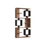 Casa si Gradina - Mobilier - Biblioteci si rafturi - Biblioteci - Biblioteca, Hanah Home, pal melaminat, pin atlantic, antracit, 90x24.6x171.9 cm - Infinity.ro