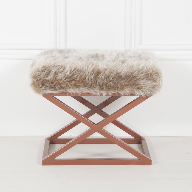 Casa si Gradina - Mobilier - Scaune si fotolii - Tabureti - Taburet, Atelier Del Sofa, metal, cupru, 42x50x40 cm - Infinity.ro