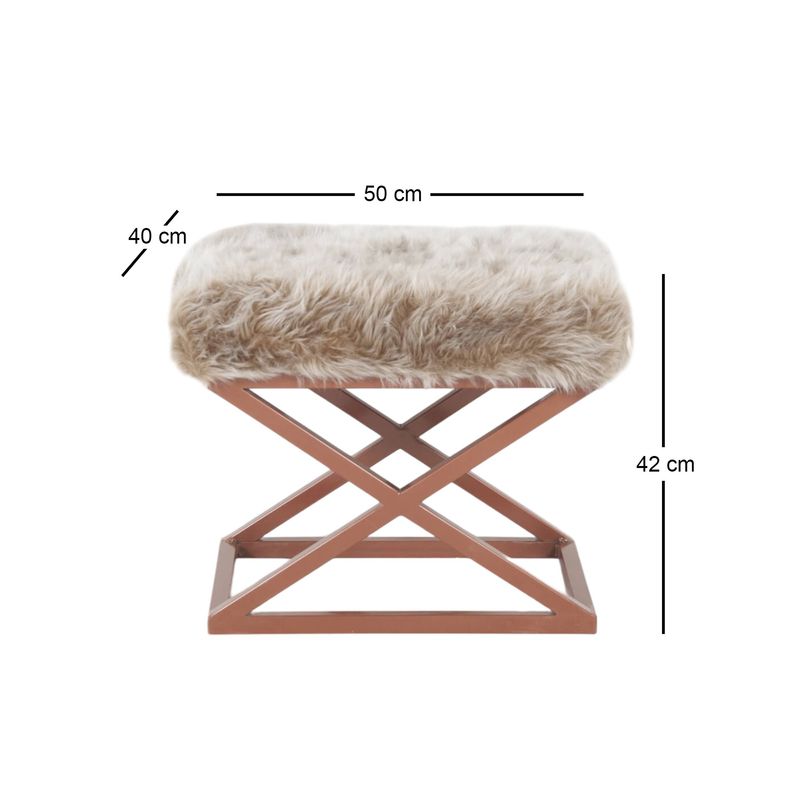 Casa si Gradina - Mobilier - Scaune si fotolii - Tabureti - Taburet, Atelier Del Sofa, metal, cupru, 42x50x40 cm - Infinity.ro