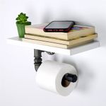 Casa si Gradina - Sanitare - Suporturi si accesorii baie - Suporturi baie - Suport hartie igienica, Hanah Home, mdf, alb, 30x12x23 cm - Infinity.ro