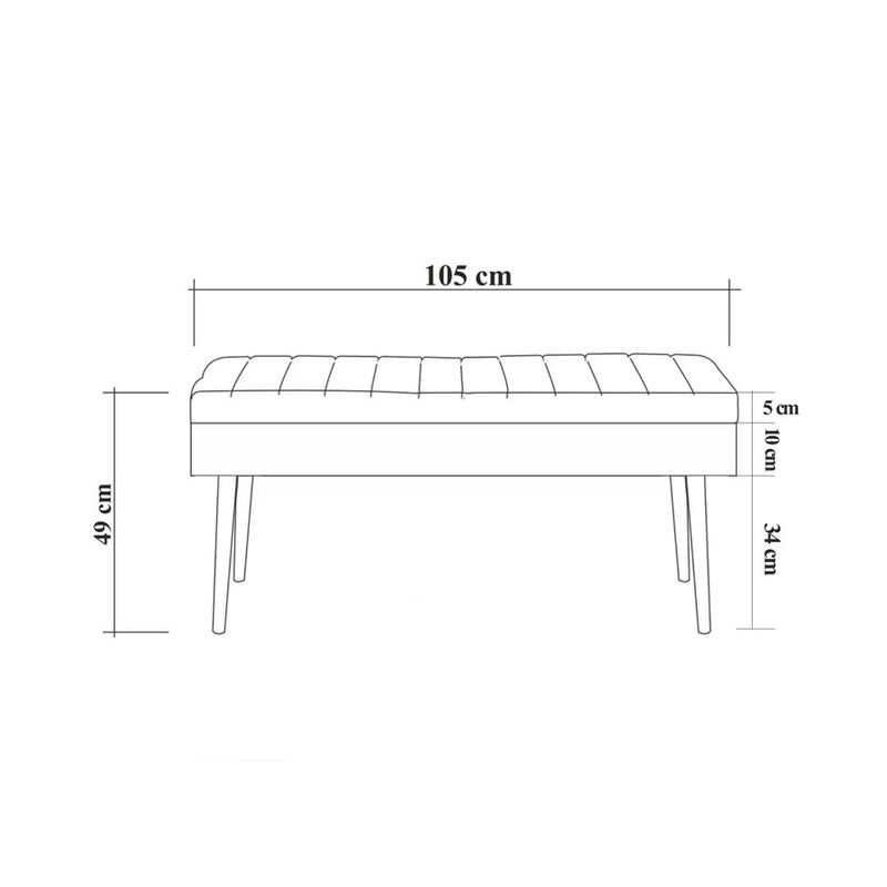Casa si Gradina - Mobilier - Canapele si coltare - Banchete - Banca, Hanah Home, pal melaminat, pin atlantic si albastru inchis, 110x40x50 cm - Infinity.ro