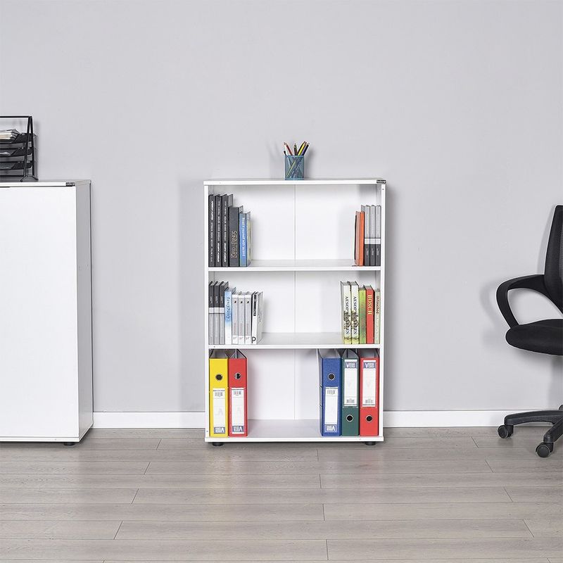 Casa si Gradina - Mobilier - Biblioteci si rafturi - Biblioteci - Biblioteca, Hanah Home, pal melaminat, alb diamant, 72x34x109 cm, 479ADR1768 - Infinity.ro