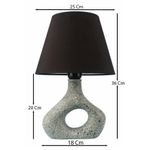 Casa si Gradina - Corpuri si surse de iluminat - Veioze si lampi - Veioze - Veioza, Opviq, ceramica, gri, inaltime 36 cm - Infinity.ro