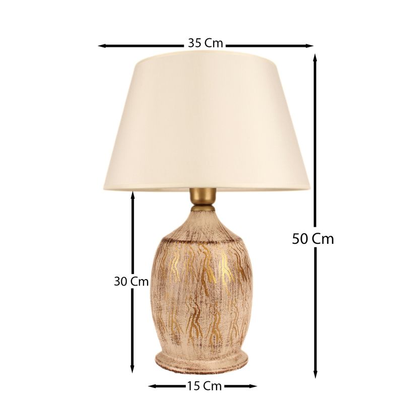 Casa si Gradina - Corpuri si surse de iluminat - Veioze si lampi - Veioze - Veioza, Opviq, ceramica, bej, 50 cm - Infinity.ro