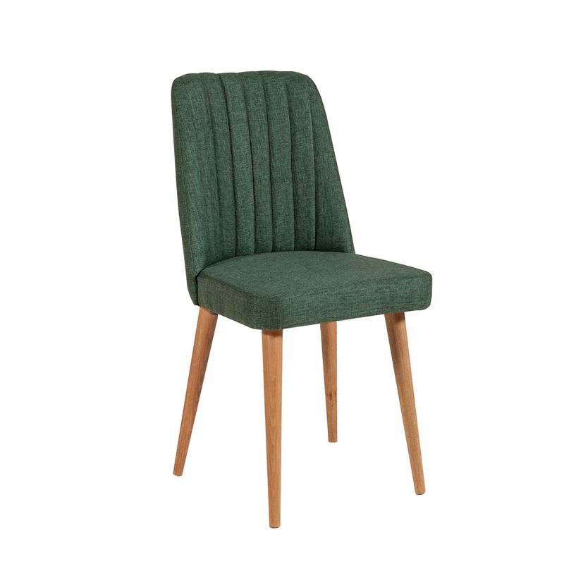 Casa si Gradina - Mobilier - Seturi de mobilier - Seturi mese si scaune - Set masa extensibila si scaune, Hanah Home, PAL melaminat, pin atlantic verde, masa 120-153x75x77 cm - Infinity.ro