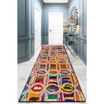 Casa si Gradina - Textile si covoare - Covoare - Covorase intrare - Covoras de hol, Conceptum Hypnose, multicolor, 100x300 cm, 100% poliester, antiderapant, lavabil la masina, 908CHL2281 - Infinity.ro