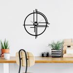 Casa si Gradina - Decoratiuni - Ceasuri - Ceas de perete decorativ, Wallxpert, metal, negru, 49x44 cm - Infinity.ro