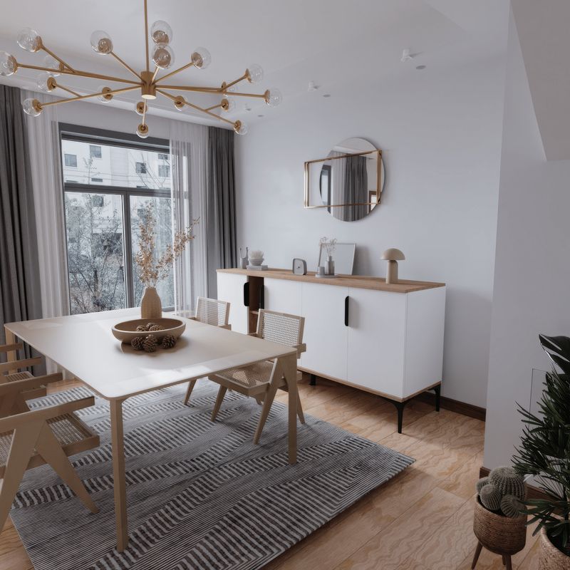 Casa si Gradina - Mobilier - Comode si corpuri - Console - Consola, Hanah Home, pal melaminat, stejar si alb, 180x40x79 cm - Infinity.ro
