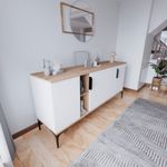 Casa si Gradina - Mobilier - Comode si corpuri - Console - Consola, Hanah Home, pal melaminat, stejar si alb, 180x40x79 cm - Infinity.ro