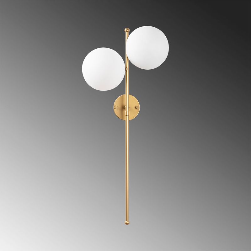 Casa si Gradina - Corpuri si surse de iluminat - Plafoniere, aplice si spoturi - Aplica, Opviq, metal, auriu lucios, 32x27x72 cm - Infinity.ro