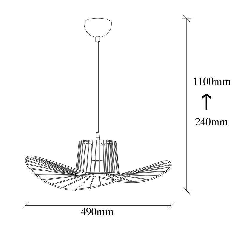 Casa si Gradina - Corpuri si surse de iluminat - Lustre si pendule - Candelabru, Opviq, fier, negru, diametru 49 cm, inaltime reglabila - Infinity.ro