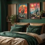 Casa si Gradina - Decoratiuni - Tablouri - Tablou decorativ cu rama, Wallxpert, mdf, multicolor, 50x70x3.5 cm, set 2 bucati, 856EVL1633 - Infinity.ro