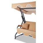 Casa si Gradina - Gradina si terasa - Balansoare si hamace - Balansoare - Balansoar de gradina, Hanah Home, 100% poliester, bej, 200x170x110 cm, picioare metalice - Infinity.ro