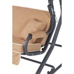 Casa si Gradina - Gradina si terasa - Balansoare si hamace - Balansoare - Balansoar de gradina, Hanah Home, 100% poliester, bej, 200x170x110 cm, picioare metalice - Infinity.ro