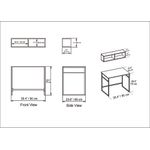 Casa si Gradina - Mobilier - Mese si birouri - Birouri - Birou de studiu, Hanah Home, pal melaminat, alb auriu, 90x60x75 cm - Infinity.ro